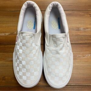 Vans Classic Slip-On Neutral Sneaker Checker UltraCush Men 10.5 Skater Punk EUC